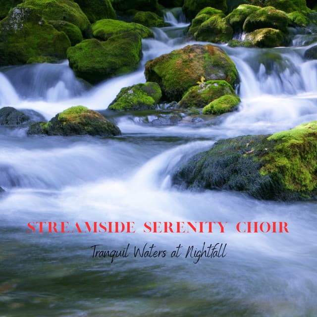 Streamside Serenity Choir: Tranquil Waters at Nightfall - Majestic Waters