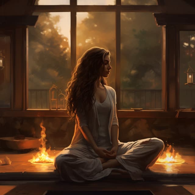 Llamas Tranquilas: Música Meditativa De Fuego - Bosque ambiental