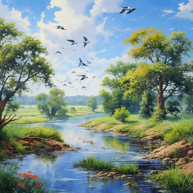 Riverside Tranquility: Serene Stream Melodies - In The River (Sound FX)