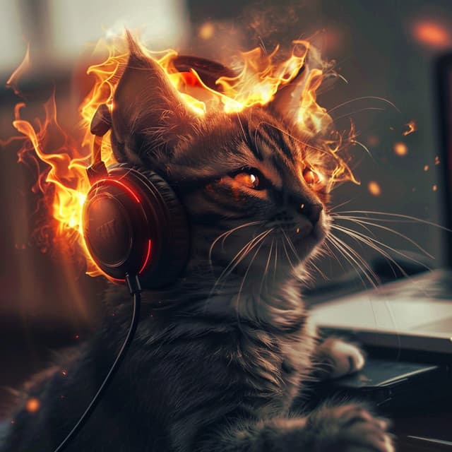 Fire Whiskers: Cats Melodic Tunes - Calming Music for Cats