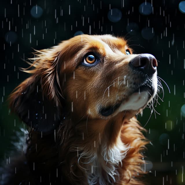 Tiempo De Juego Bajo La Lluvia: Melodía Relajante Para Perros - Lluvia de agujas de cristal