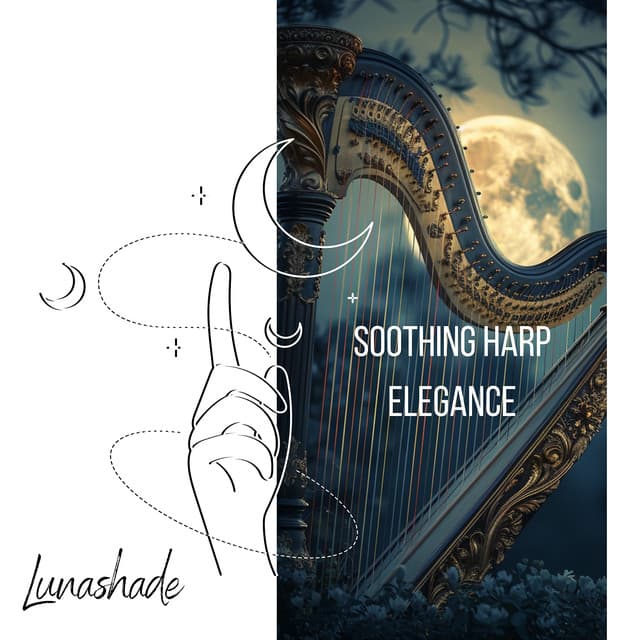 Soothing Harp Elegance: 432 Hz - Lunashade