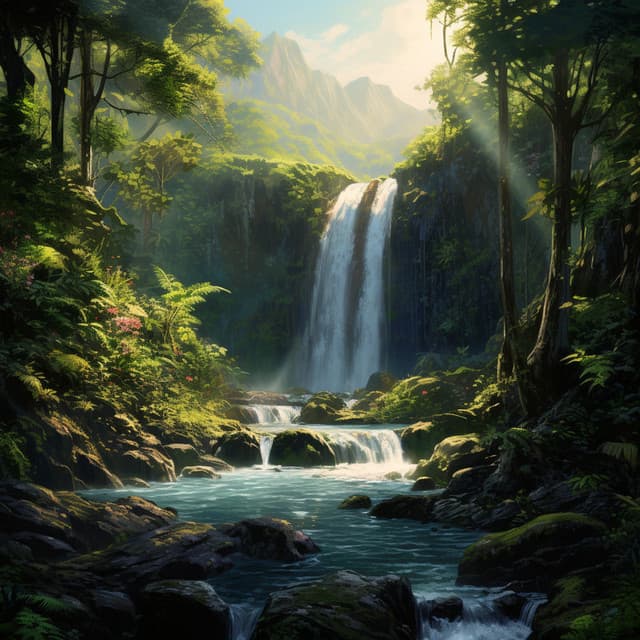 Riverside Rhapsody: Piano by the Flowing Waterfall - Relaxing Piano Music Consort