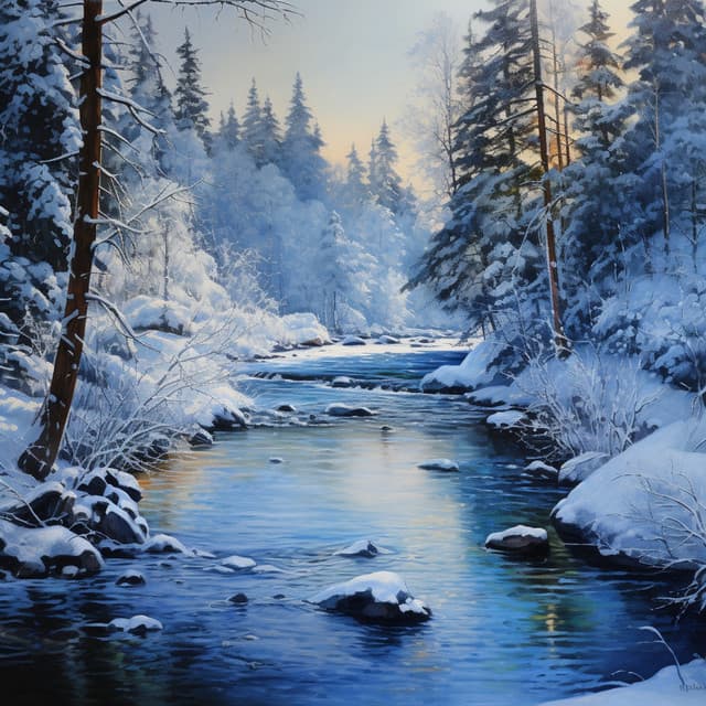 Sleeping to the Winter River's Flow - Nature Sounds And Whispers
