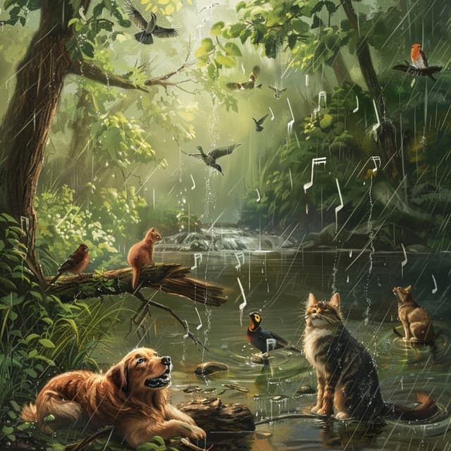 Creek Companions: Binaural Bird and Nature Sounds for Pets - 80 88 Hz - Music for Pets Library