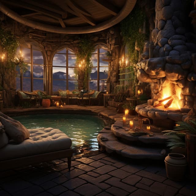 Fire and Spa Serenity: Music Blend - Soft Music Playlisted