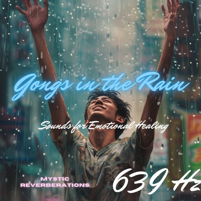 639 Hz Gongs in the Rain: Sounds for Emotional Healing - Mystic Reverberations