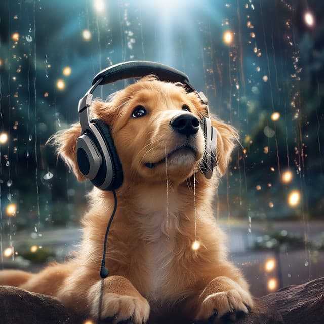Dog Drizzle: Rain Canine Serenity - Music For Dogs With Anxiety