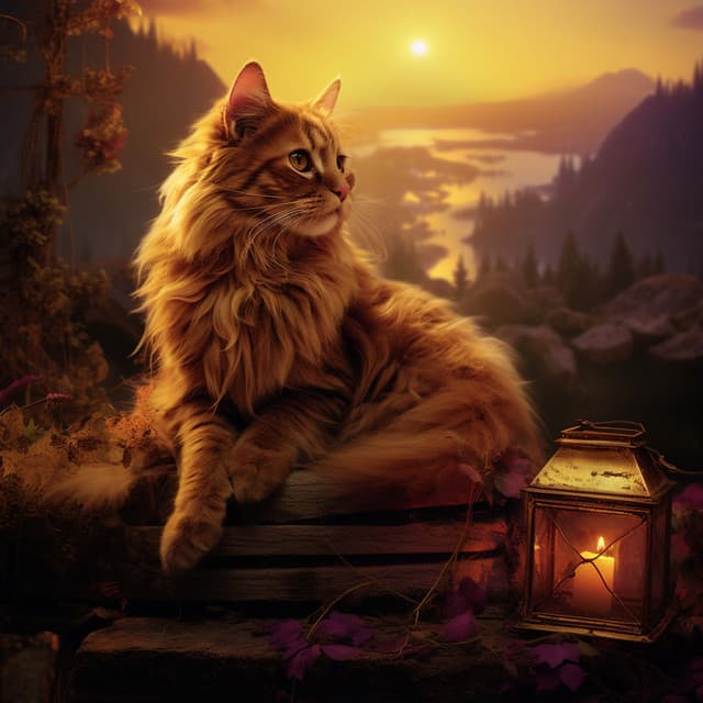Cat's Rhapsody by the Firelight: Music in the Firelight - Celestial Flames Fire Sounds