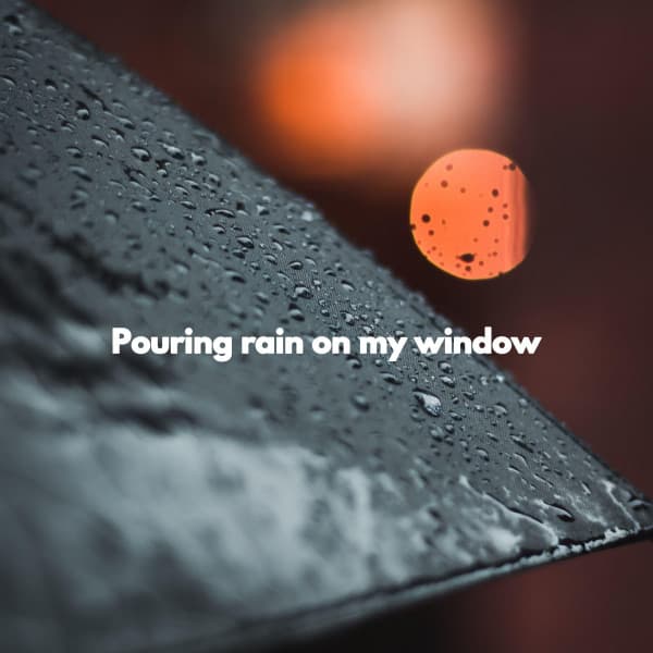 Pouring rain on my window - Cafe Jazz