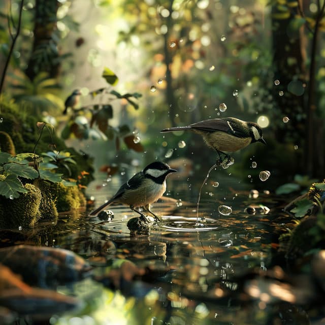 Pet Relaxation: Binaural Creek and Nature Birds - Background Relaxing Vibes