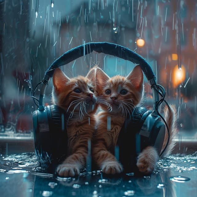 Feline Rain Melody: Soothing Sounds for Cats - Calming Cat Music