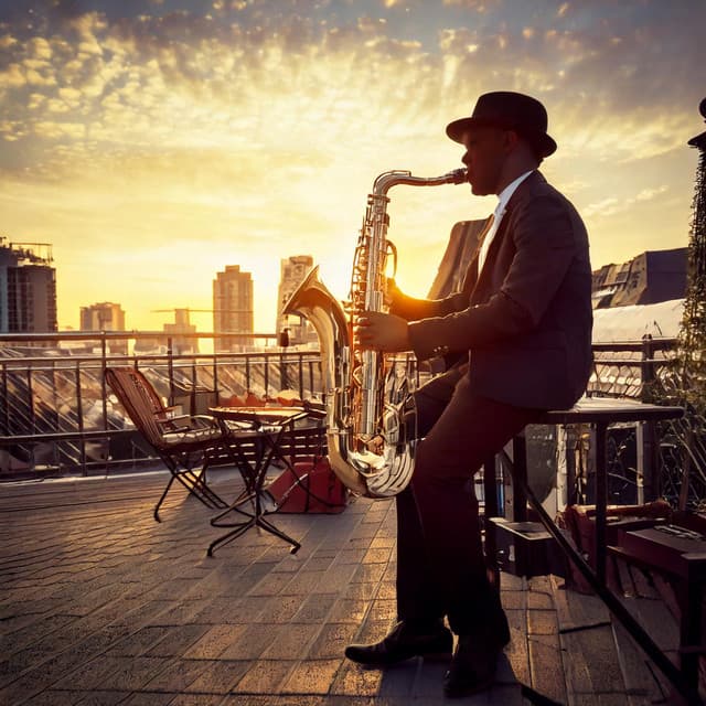 Rooftop Jazz Delights: Urban Music Scenes - Instrumental Chill Jazz