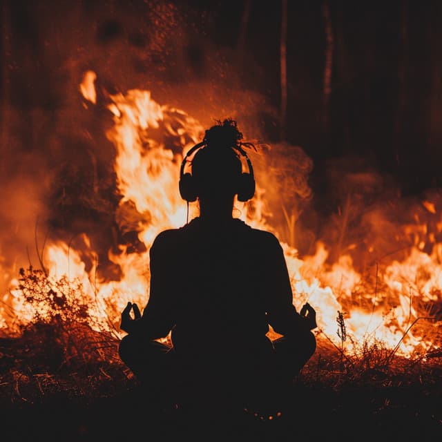 Fire Embracing Serenity: Meditation in Flames - Meditation Music Collective