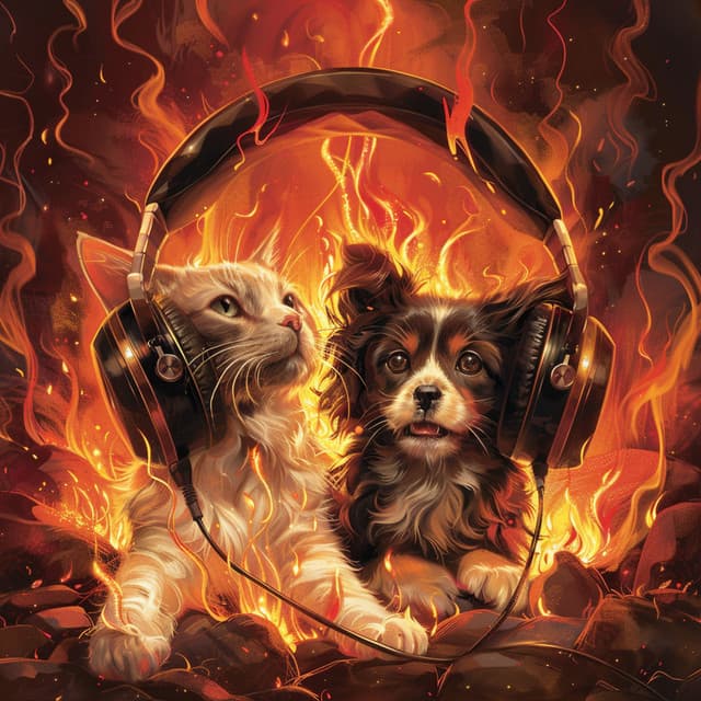 Warmth of Fire: Soothing Music for Pets - PETS LOVE MUSIC