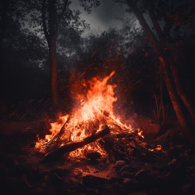 Fuego Por La Noche: Interludio De La Armonía Pacífica Del Sueño - Sonidos De La Noche