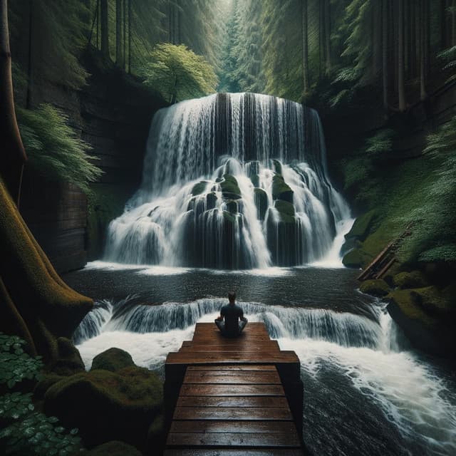 Falling Focus: Waterfall Music for Concentration - Echo of Light