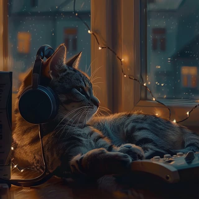 Lofi Purr: Cat Relaxation Tunes - Jazzhop Full Study