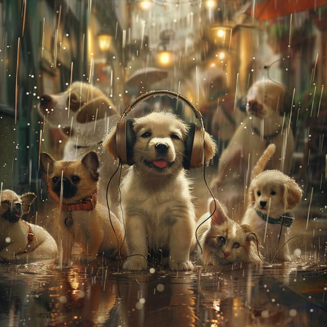 Rains Soothing Echoes: Pets Calming Music - Fluffy
