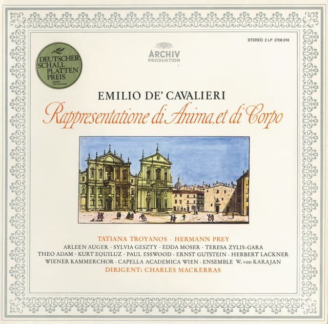 Cavalieri: Rappresentatione di Anima et di Corpo - Emilio de' Cavalieri