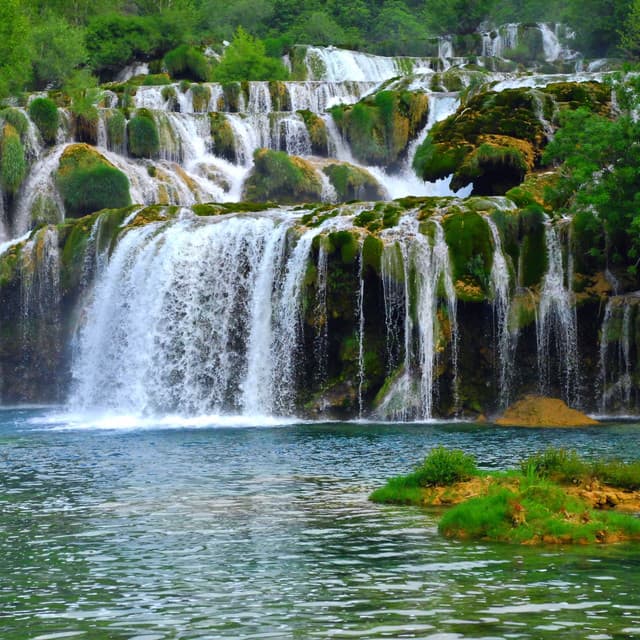 ASMR Oasis: Nature's Serene Waterfall Symphony - Calm ASMR White Soughs