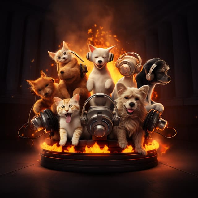 Warmth of Fire: Pets Relaxing Vibes - Soothing Music