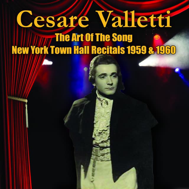 The Art Of The Song - New York Town Hall Town Hall Recitals 1959 & 1960 - Cesare Valletti