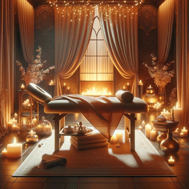 Blaze Caress: Massage Music with Fire Tones - Soft Sunday Morning Music