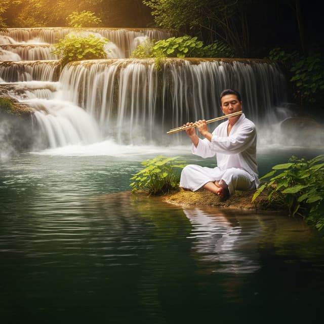 Flute & Waterfall Therapy to Ease Anxiety - Isaac Wake