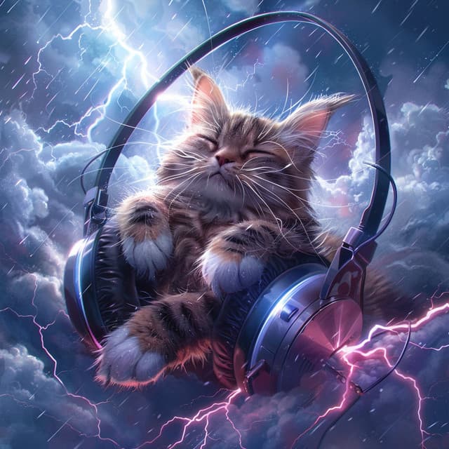 Cats Quiet: Thunder Binaural Serenity - Sleepy Cat