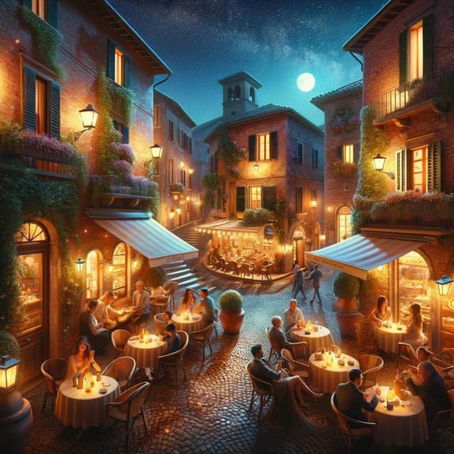 Italian Café Serenade: Atmosfere notturne in vibrazioni italiane - Caffè Ensemble