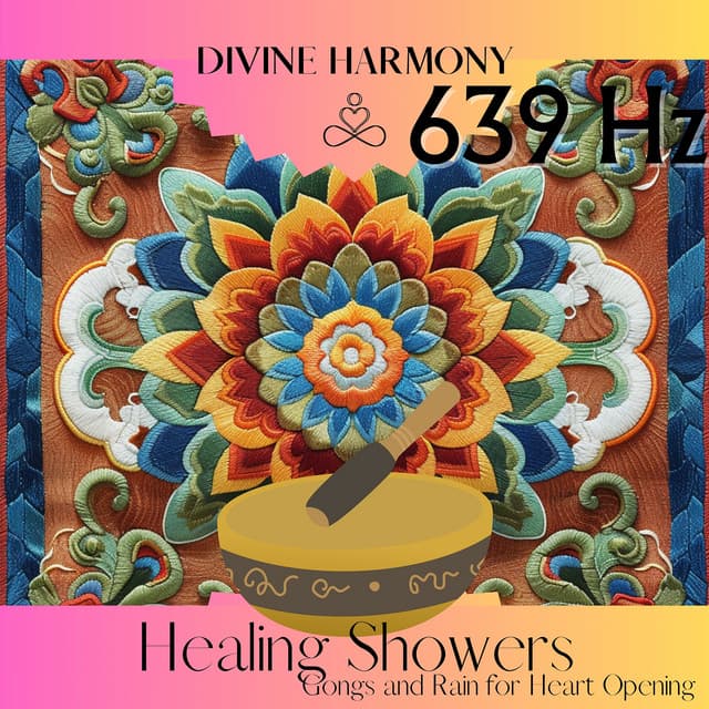 639 Hz Healing Showers: Gongs and Rain for Heart Opening - Divine Harmony