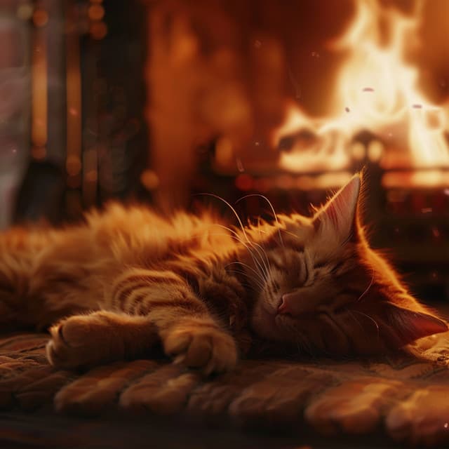 Patas De Brasas: Acogedores Ruidos De Fuego Para La Serenidad Del Gato - Momentos tiernos
