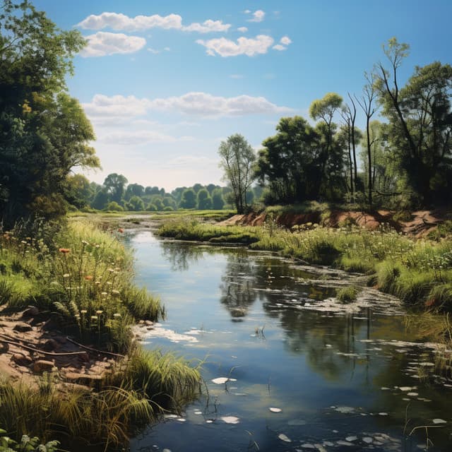 Relaxing River for Cats: Tranquil Water Echoes - Catching Sleep