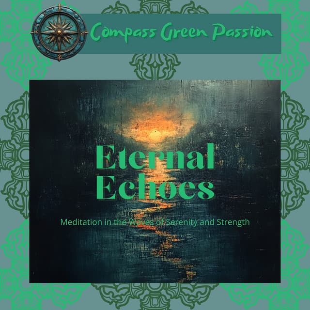 Eternal Echoes: Meditation in the Waves of Serenity and Strength - Compass Green Passion