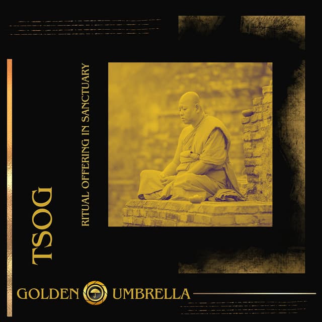 Tsog - Ritual Offering in Sanctuary - Golden Umbrella