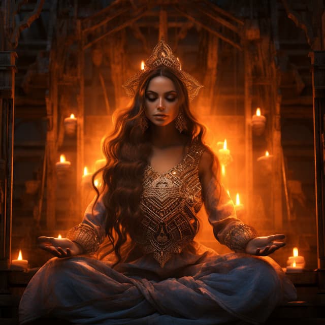 Fire's Gentle Echo: Meditation Music - Calm Harmony