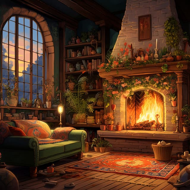 Relajación Dichosa Junto Al Fuego: Armonía En Las Llamas - Sonido relajante de la naturaleza