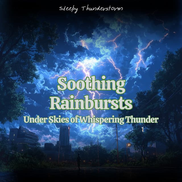 Soothing Rainbursts Under Skies of Whispering Thunder - Sleepy Thunderstorm