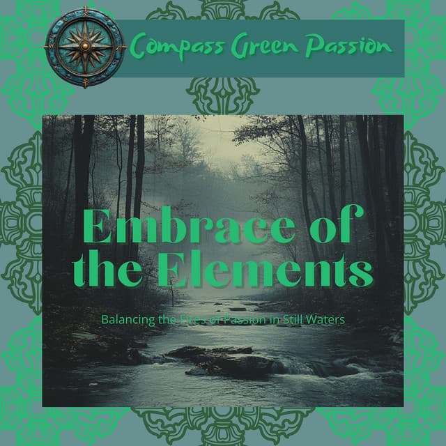 Embrace of the Elements: Balancing the Fires of Passion in Still Waters - Compass Green Passion