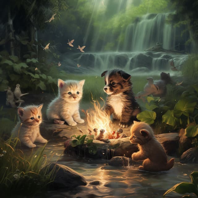 Music combined with Stream: Streamside Harmony for Cats - Memory of Water
