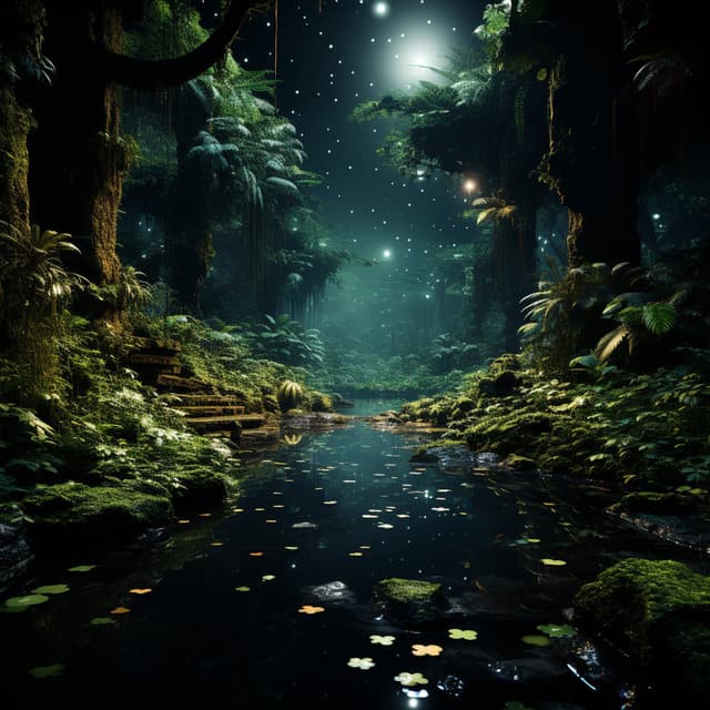 Sueño Rítmico: Música Junto A La Cascada - Asociación de sonidos nocturnos