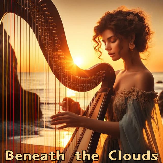 Beneath the Clouds: Harp Music, and Rain Sounds, Meditation for Depression - Cure Depression Music Academy
