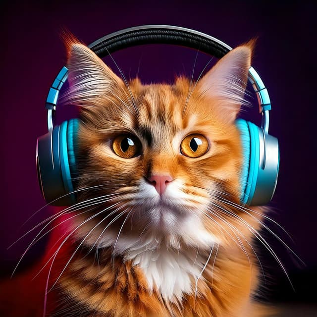 Graceful Cat Melodies: Lofi Harmony Tunes - Binaural Beats Pure