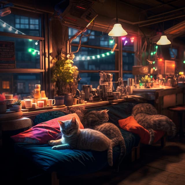 Serenatas Jazz Felinas: Vibraciones Bigotudas En El Café Lounge - Vibraciones de cafetería