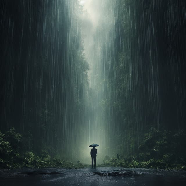 Rain in Nature's Realm: Gentle Drops and Distant Thunder - Christian Songs Music
