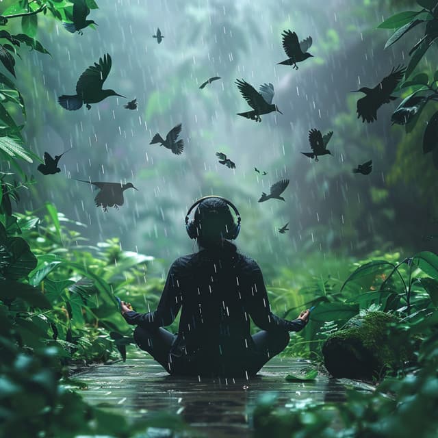 Nature's Binaural Focus: Birds in Rain Meditation - 92 88 Hz - Meditation Music Masters