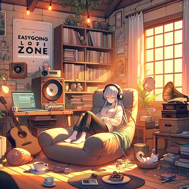 Easygoing Lofi Zone: Unwind with Stress Relief - Study Time Collection