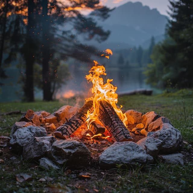 Calma Nocturna: Sonidos De Relajación Del Fuego - Relájate Chillout Lounge