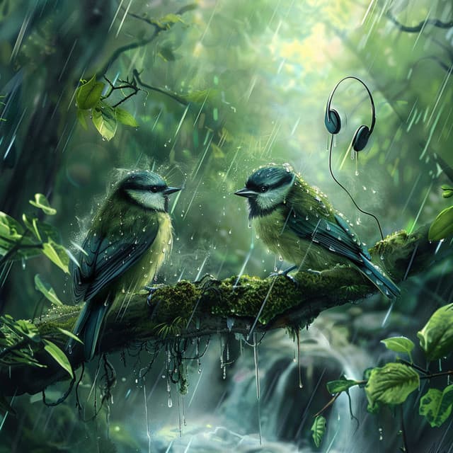 Rain Echoes: Binaural Birds in Nature's Symphony -92 96 Hz - Hz Anti Stress Frequencies